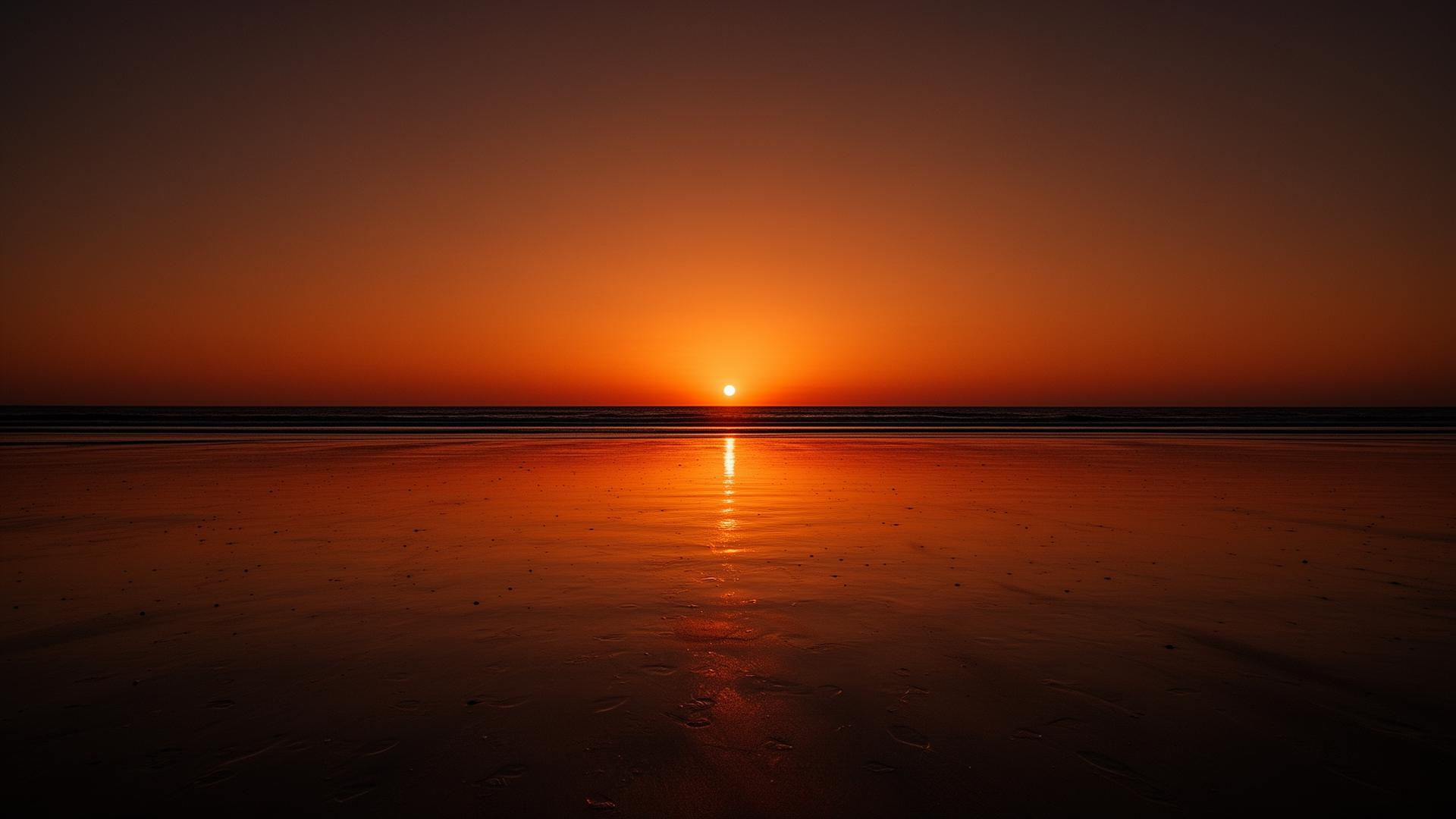 Sunset over the ocean