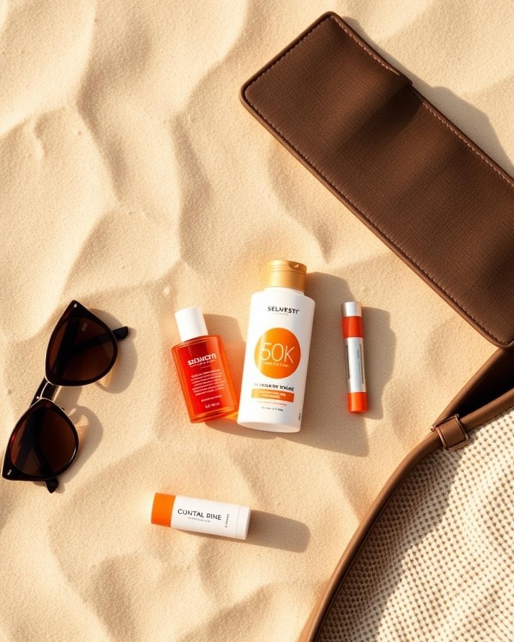 Summer essentials flatlay